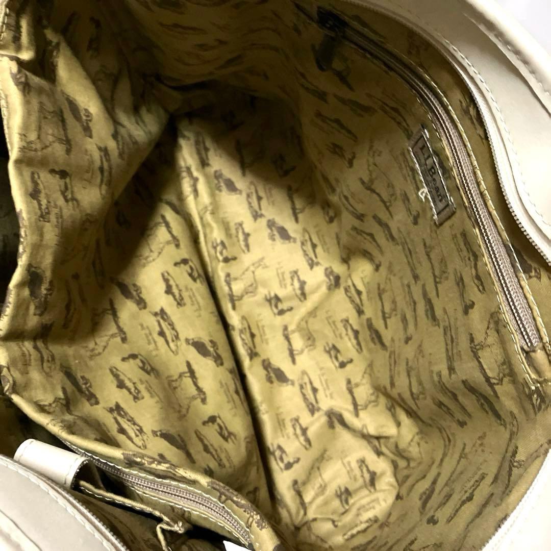 LL.Beanレザートートバッグ（アイボリー）