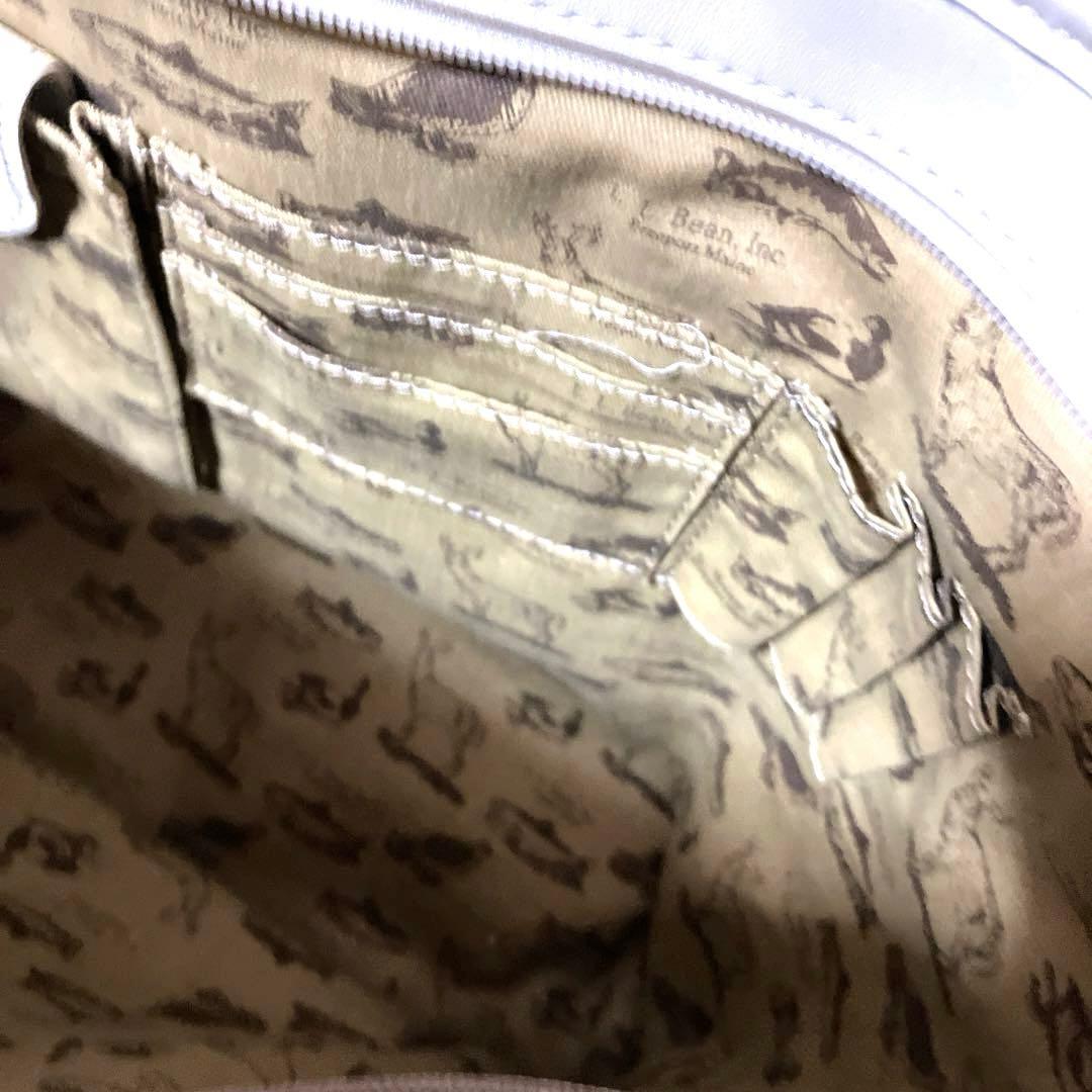 LL.Beanレザートートバッグ（アイボリー）