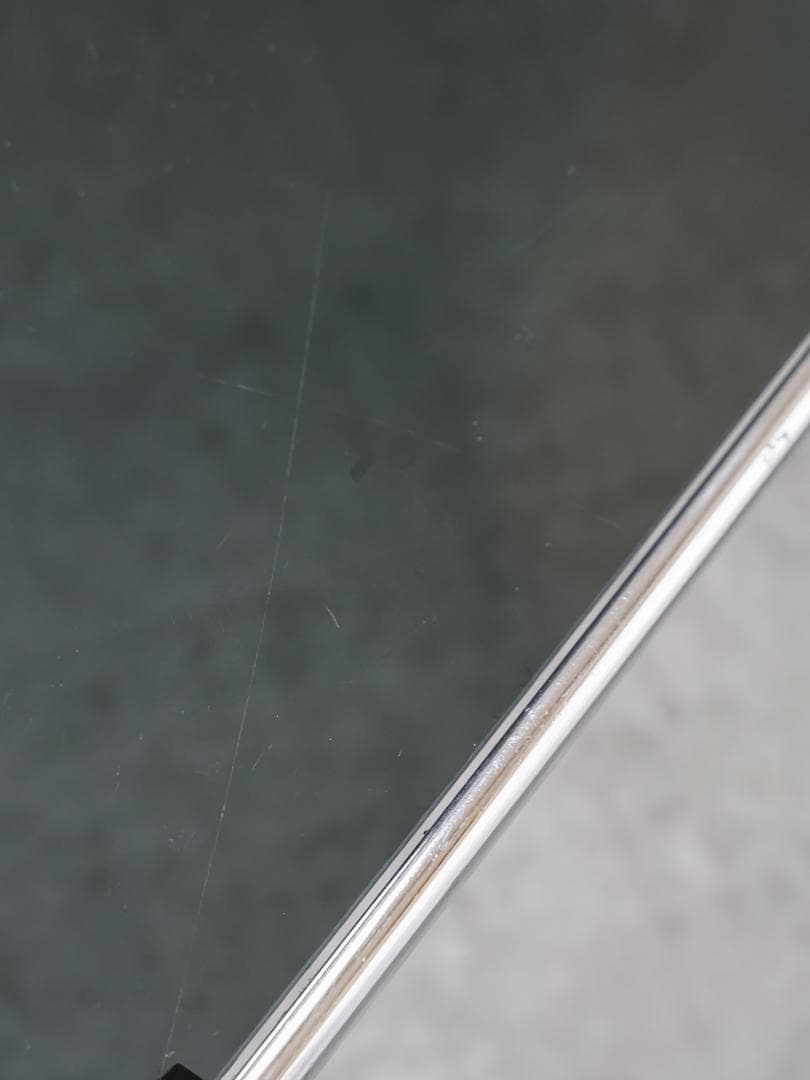 70's ヴィンテージ スモーク アイアン×ガラステーブル ミッドセンチュリー