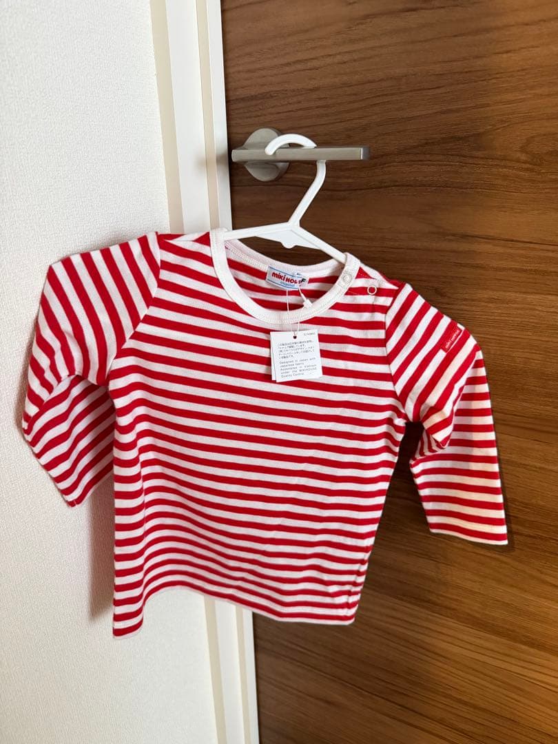 ミキハウス セット　ボーダートップス　カーディガン