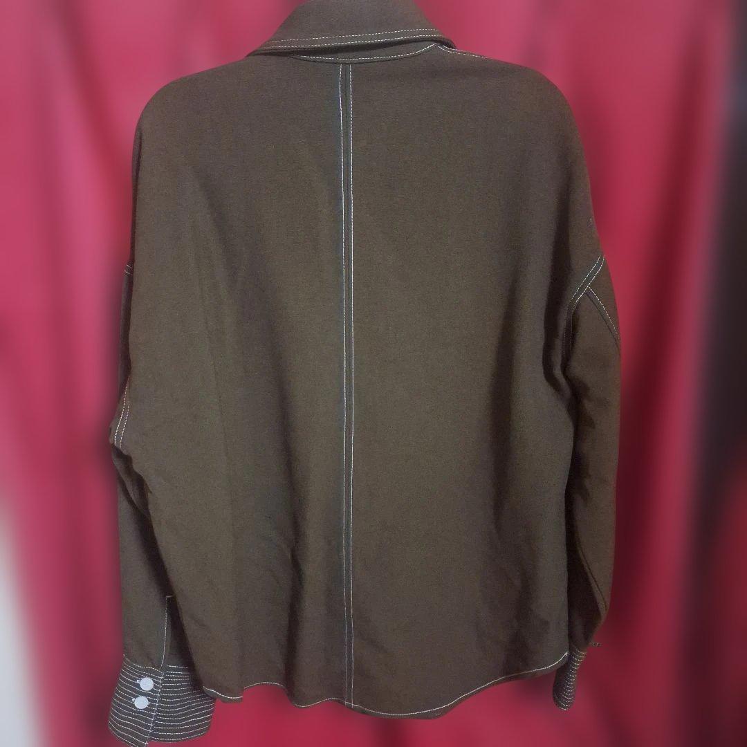 TODAYFUL ステッチウールシャツ ブラウン　シャツジャケット