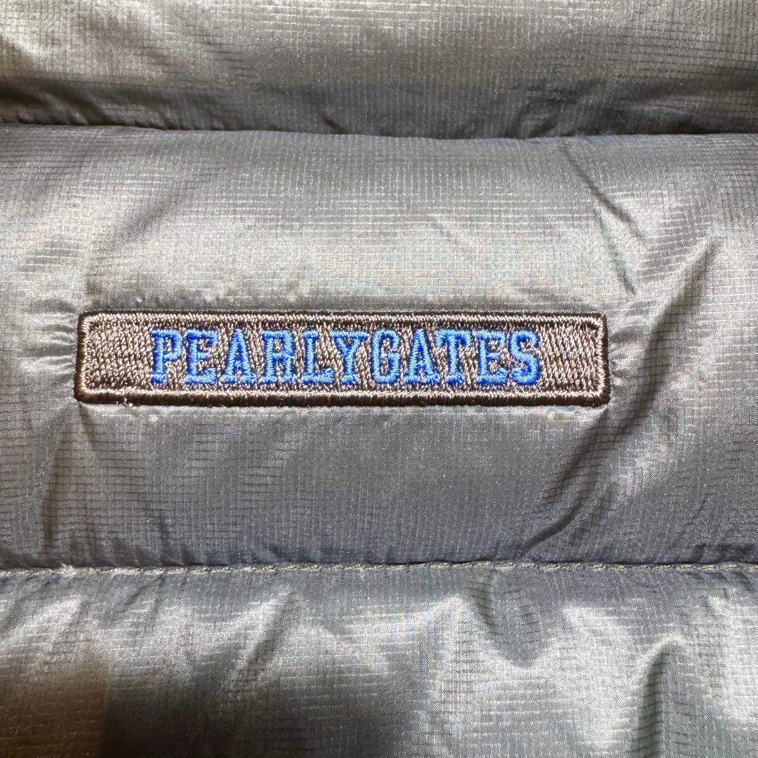 未使用級 パーリーゲイツ 2way ダウンジャケット ベスト 収納袋付き ロゴ