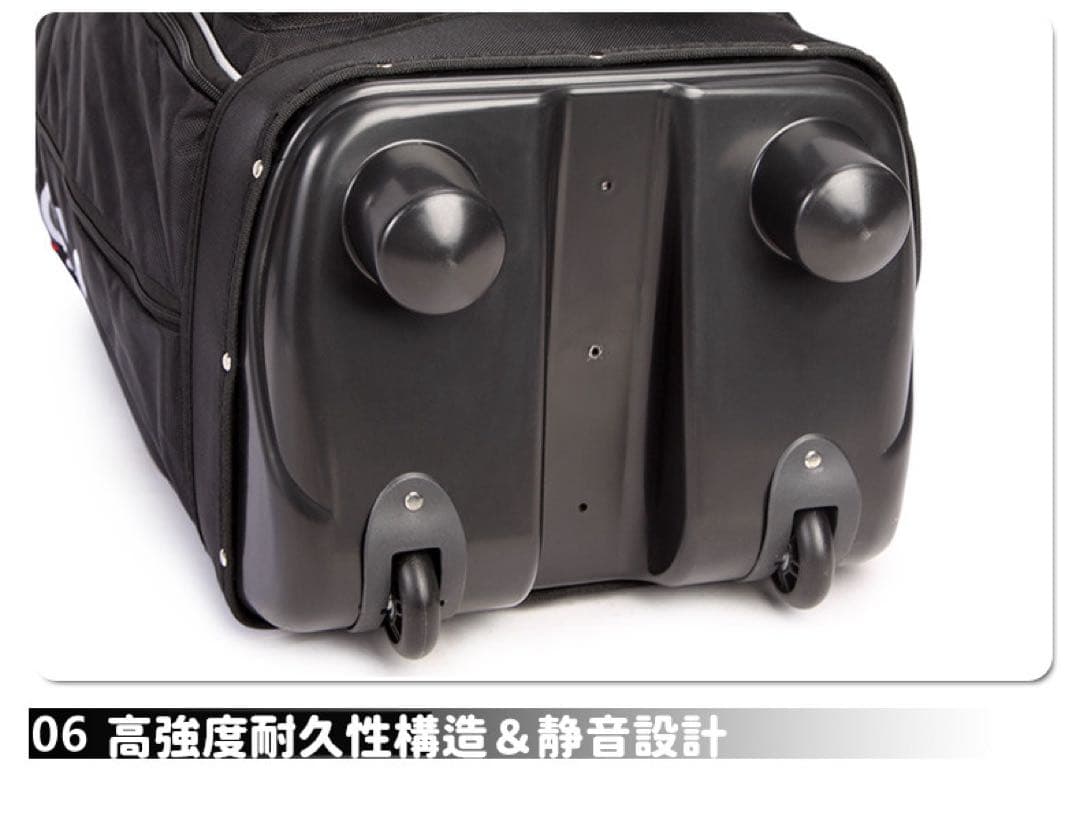 トラベルバッグ ゴルフ キャディバッグ カバーキャスター付きBLACK/GREY