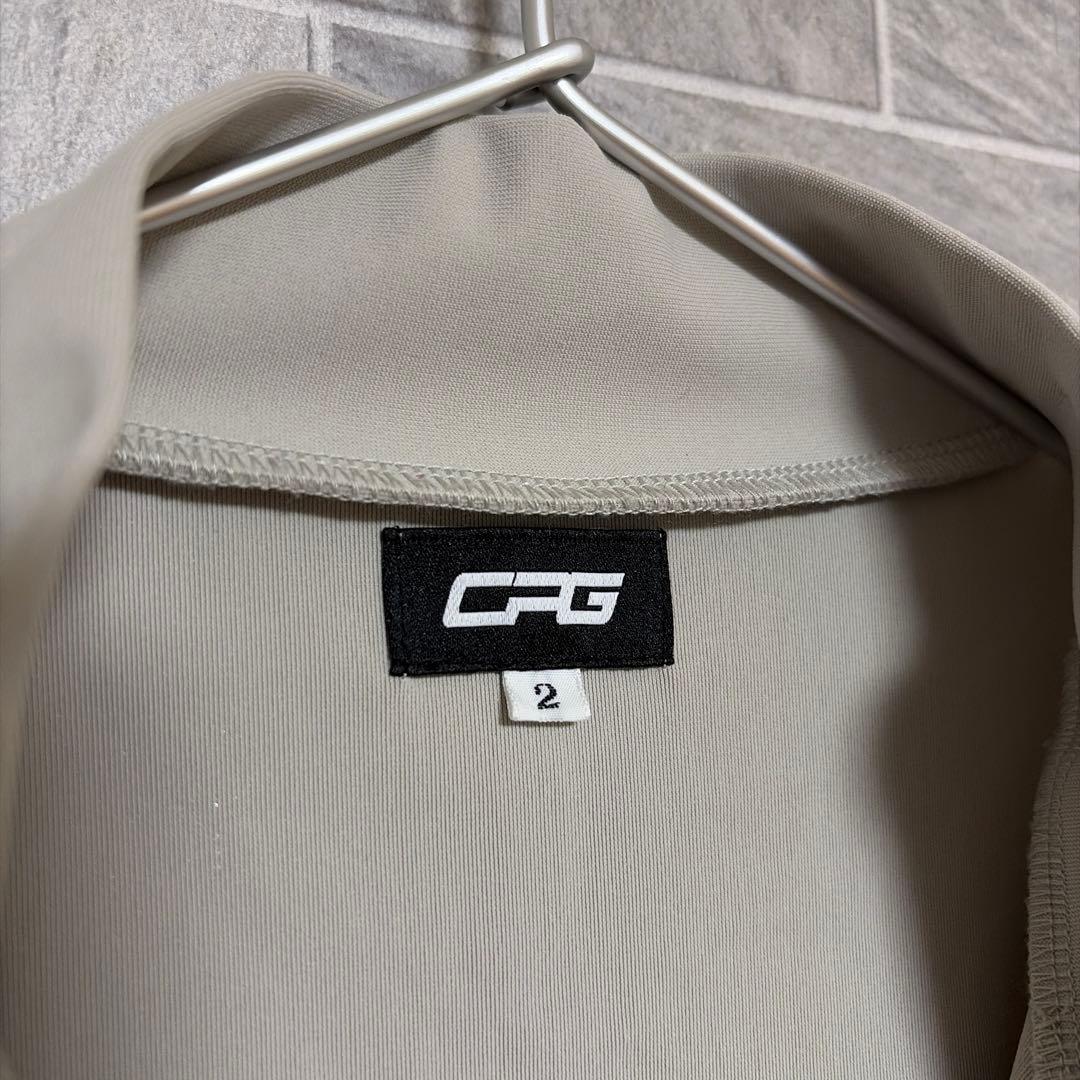 CPG GOLF ハーフジップスリーブレスワンピース ゴルフ ベージュ サイズ2