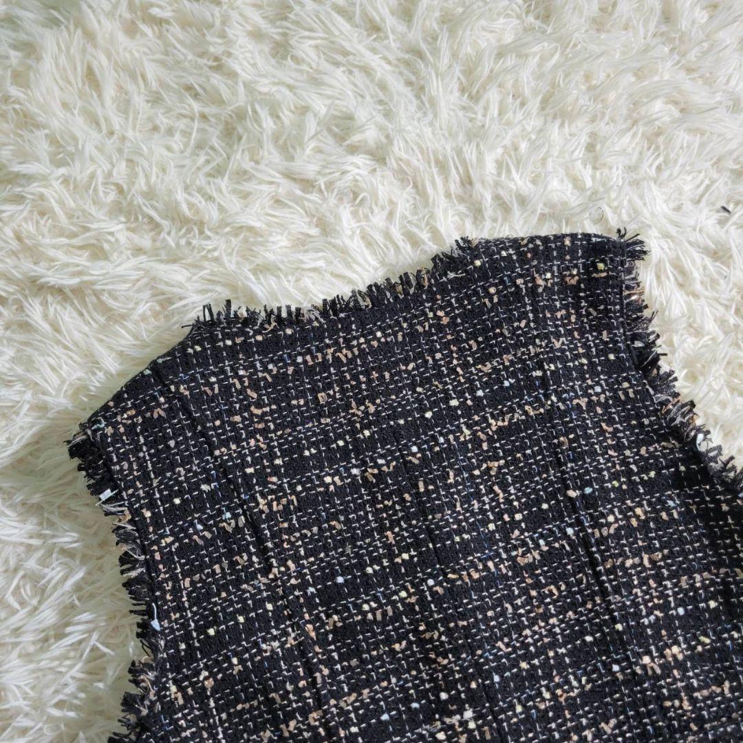 美品★リリーブラウン　バリエーションオーバーサイズジレ　ツイード　ウエストベルト