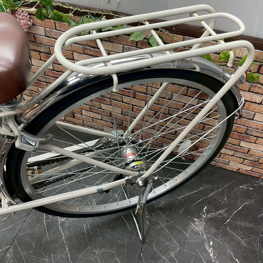 【128】一般車 ママチャリ kon's Labo クリーム 26インチ