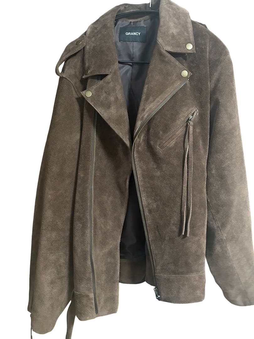 【GRANCY】ディストレストスウェードライダースジャケット