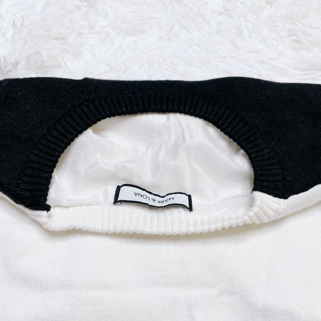 完売品マークアンドロナ 近年 バイカラー クルーネック　セーター スカル ドクロ