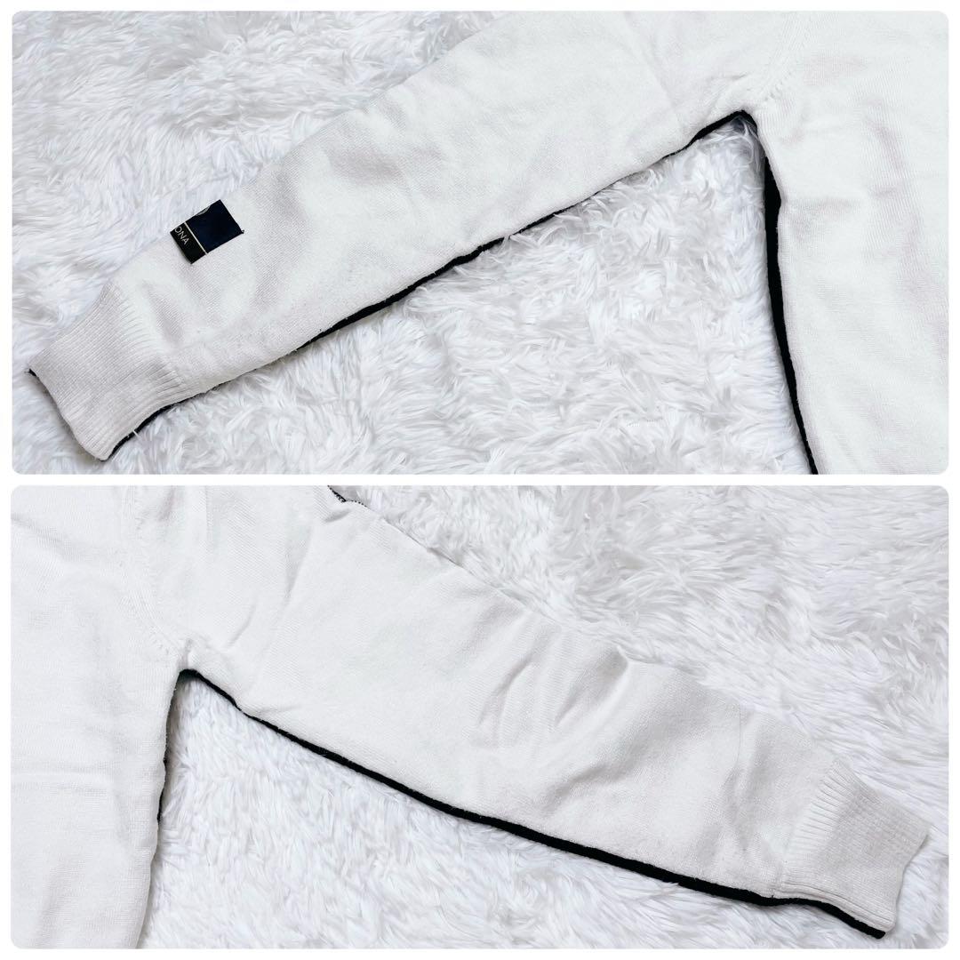 完売品マークアンドロナ 近年 バイカラー クルーネック　セーター スカル ドクロ