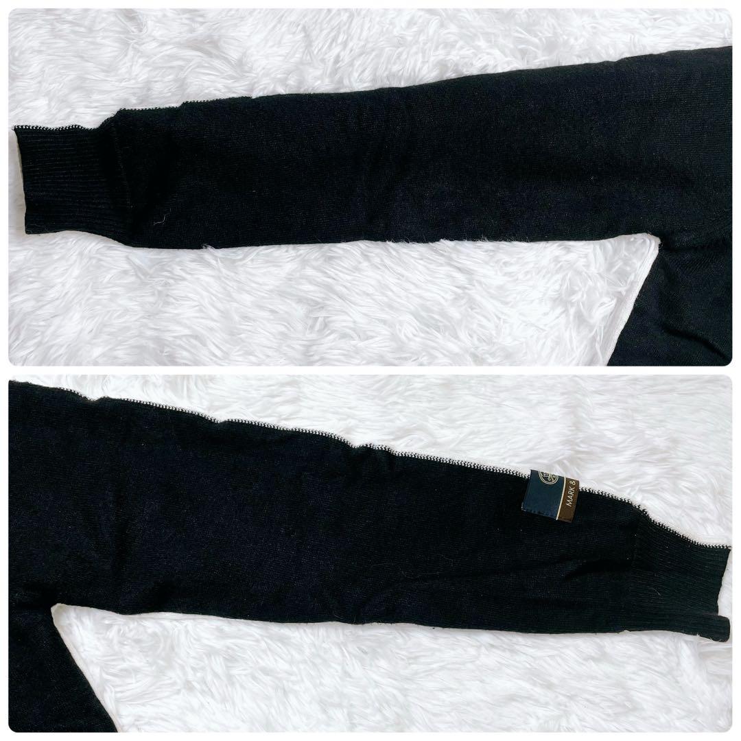 完売品マークアンドロナ 近年 バイカラー クルーネック　セーター スカル ドクロ