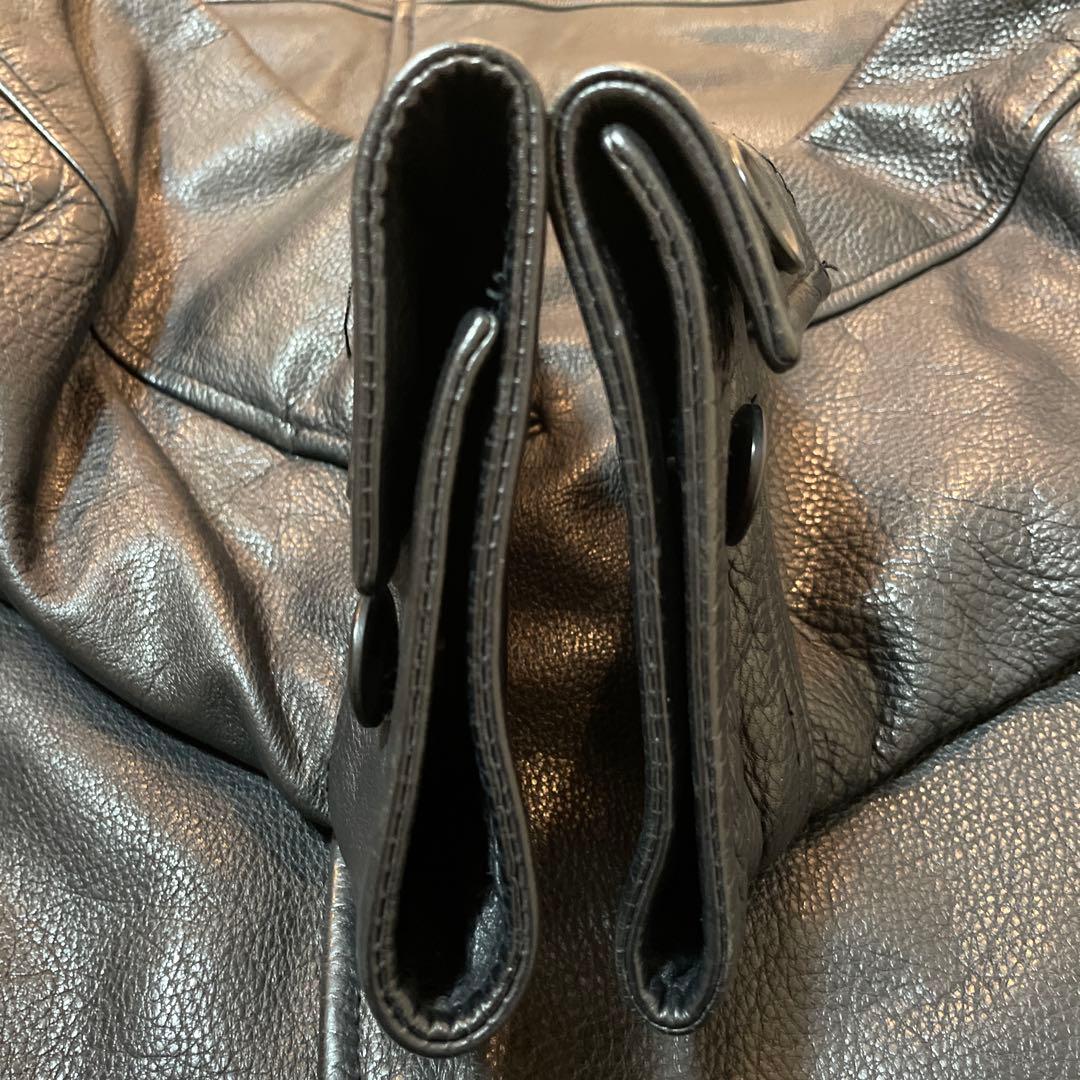 極美　90s〜　OLD GAP Leather Car Coat ブラックM