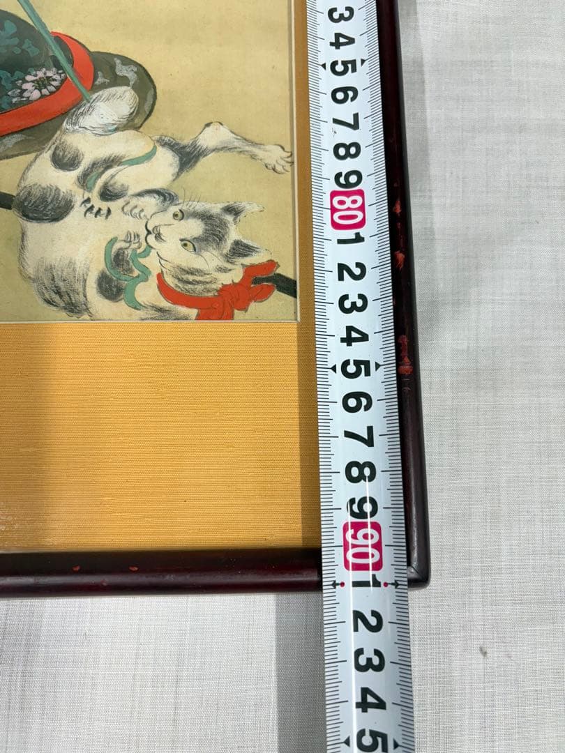 日本画 浮世絵 美人画 猫 絵画 額