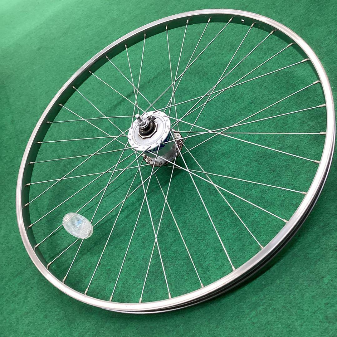 ステンレスリム　前輪 26x1-3/8 ハブダイナモ　26インチ　フロント　J2