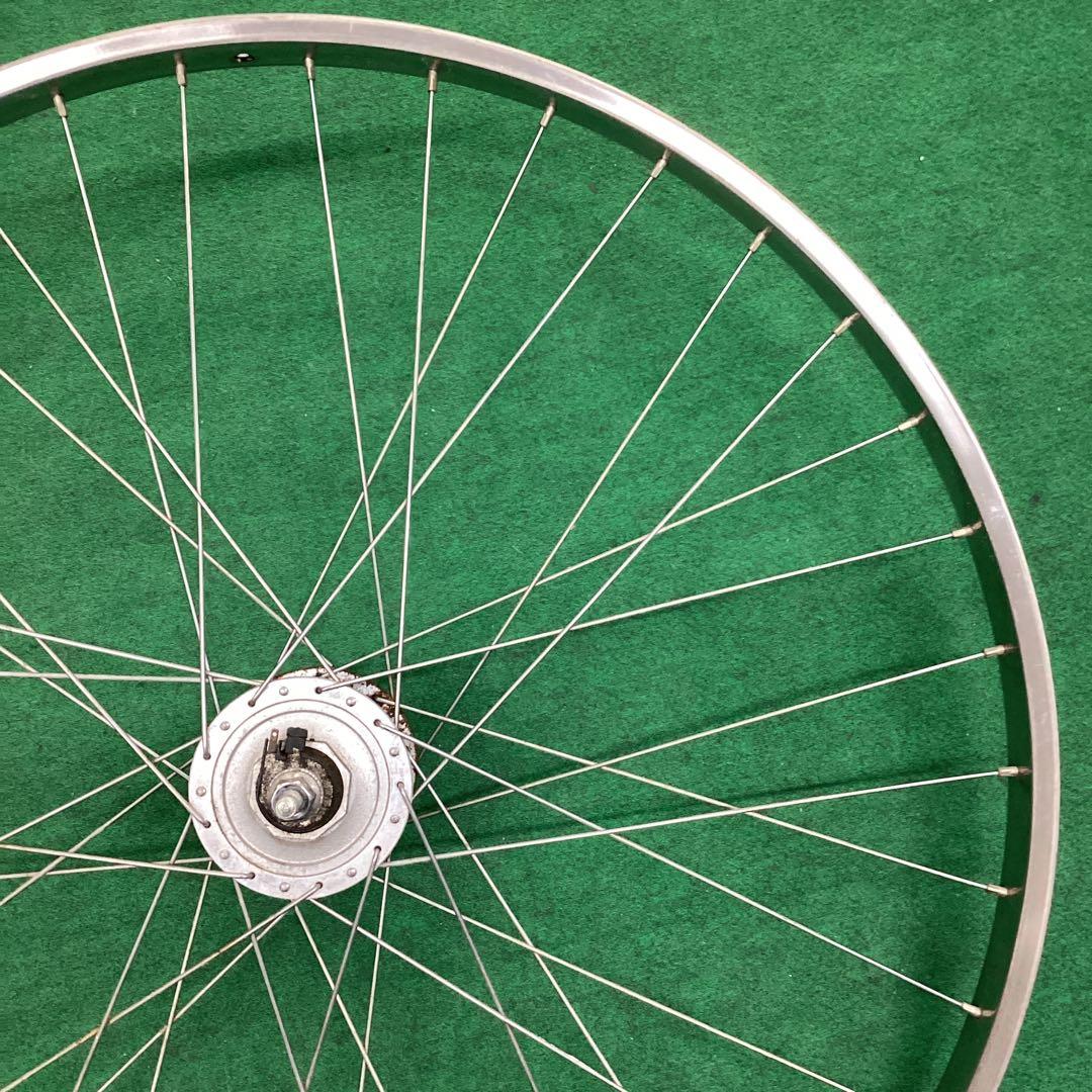 ステンレスリム　前輪 26x1-3/8 ハブダイナモ　26インチ　フロント　J2