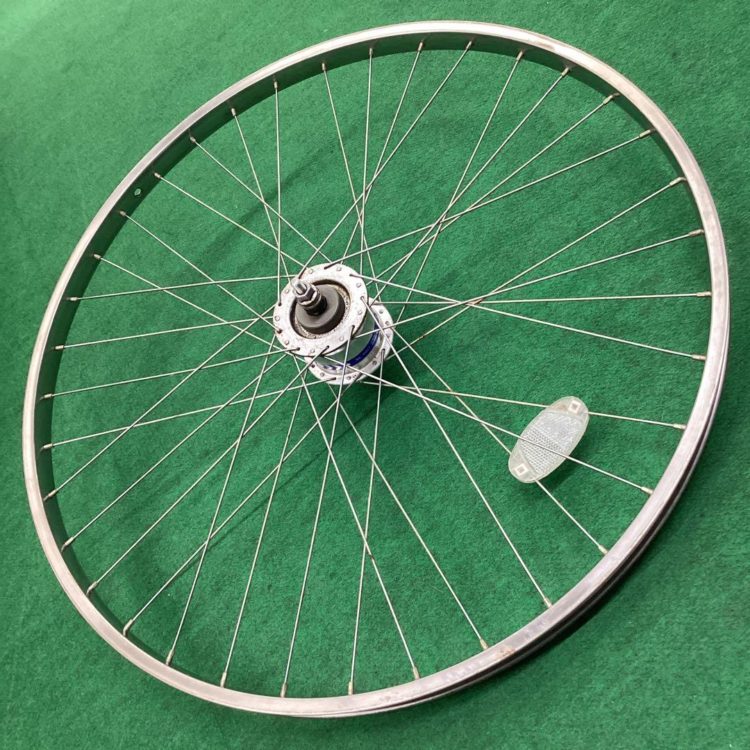 ステンレスリム　前輪 26x1-3/8 ハブダイナモ　26インチ　フロント　J2