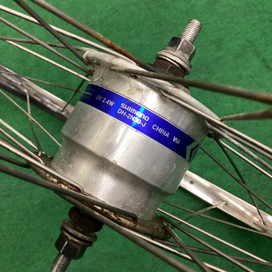 ステンレスリム　前輪 26x1-3/8 ハブダイナモ　26インチ　フロント　J2