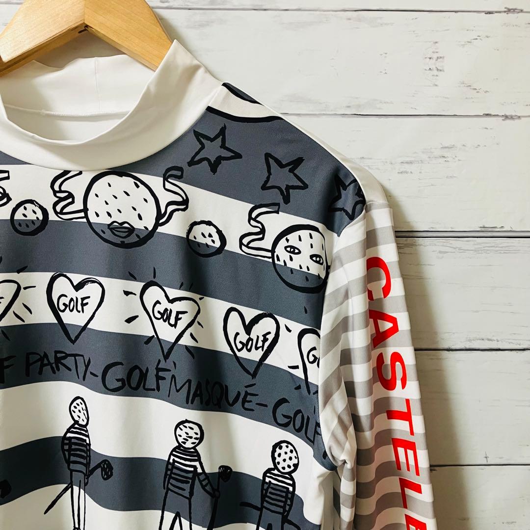 【新品未使用】カステルバジャック ゴルフ モックネック 吸汗速乾 UVケア