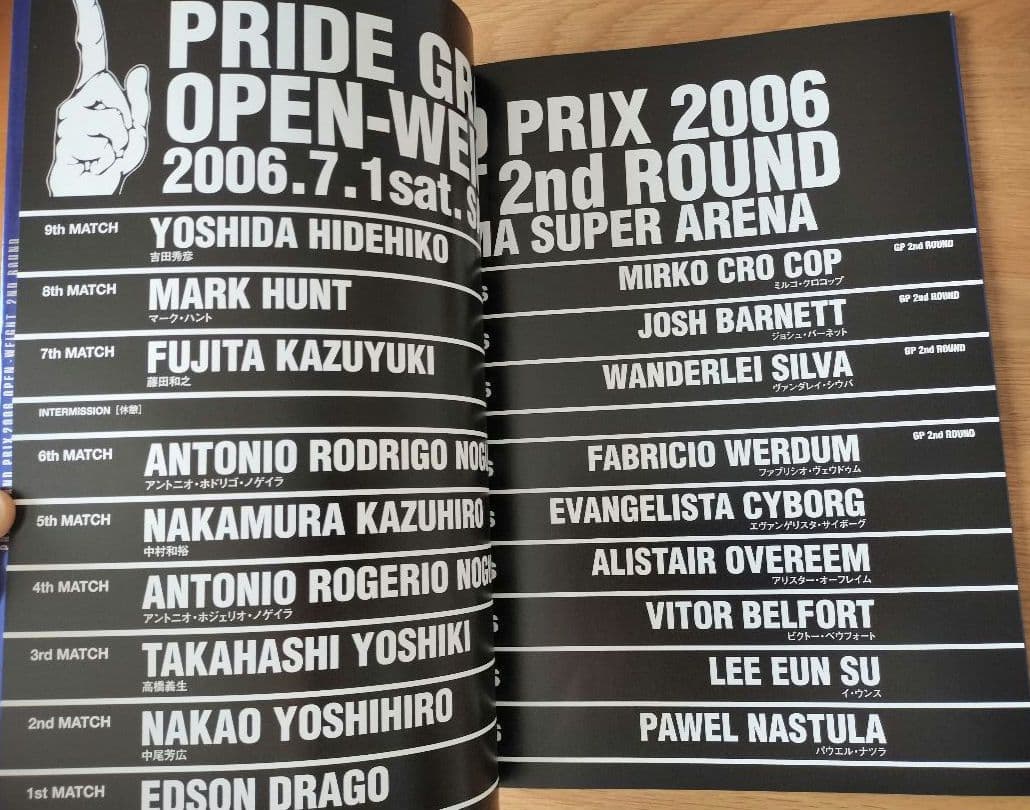 【週末値下】 PRIDE 男祭り INOKI BOM-BA-YE パンフ計10冊