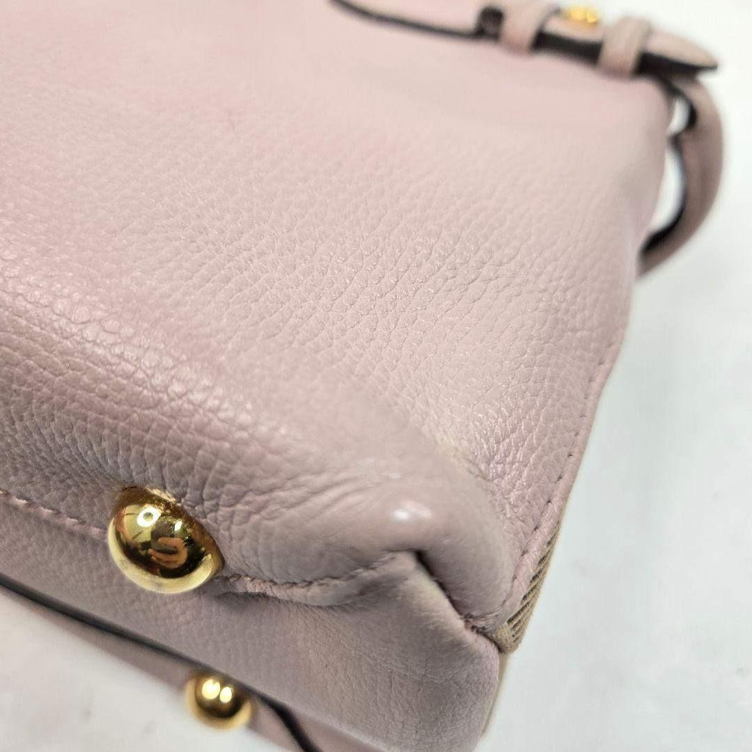 現行品 BURBERRY 2way レザーハンドバッグ ノバチェック