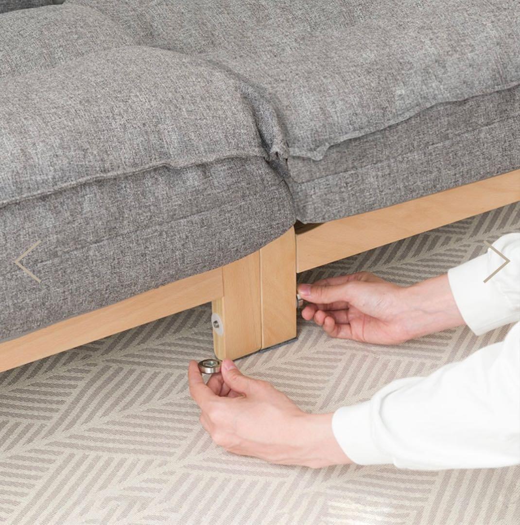 【2脚セット】if★ゆったりソファ　YTRK-GY