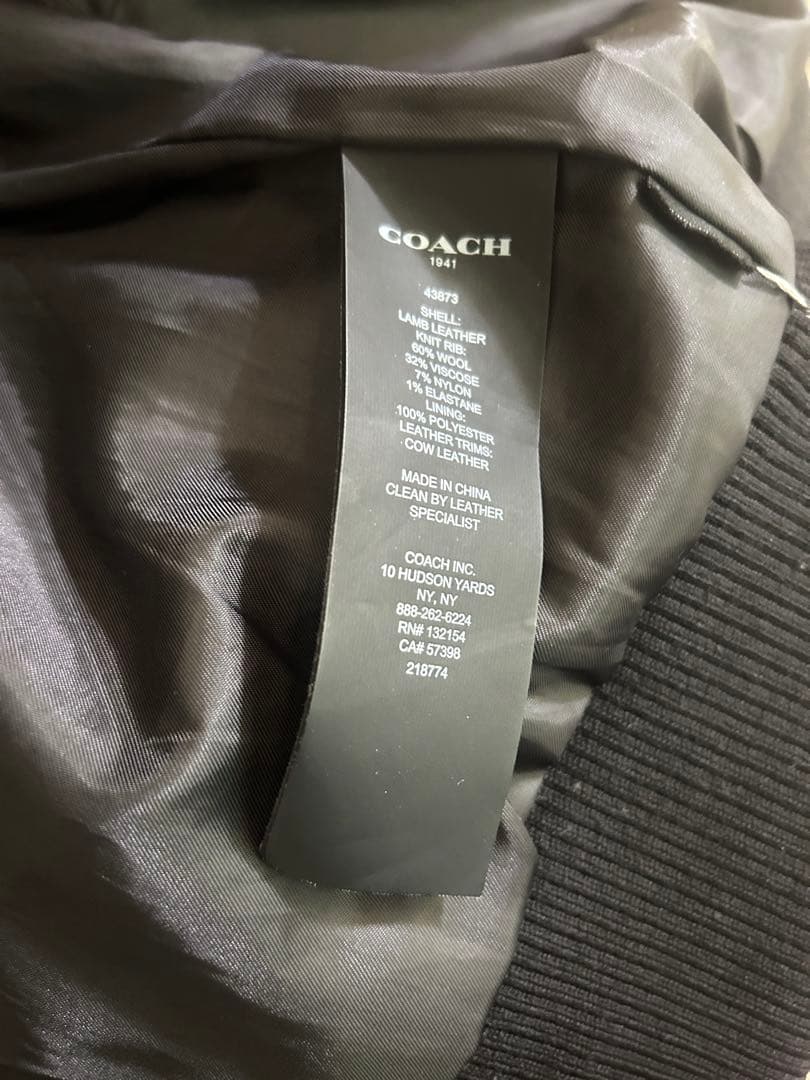 春物　coach シグネチャーレザージャケット　メンズ