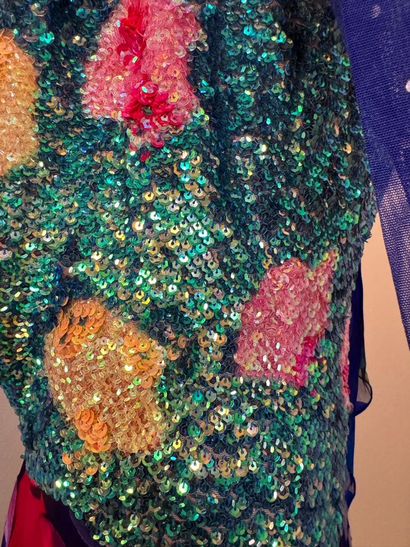 ダンスドレス 青 緑 紫