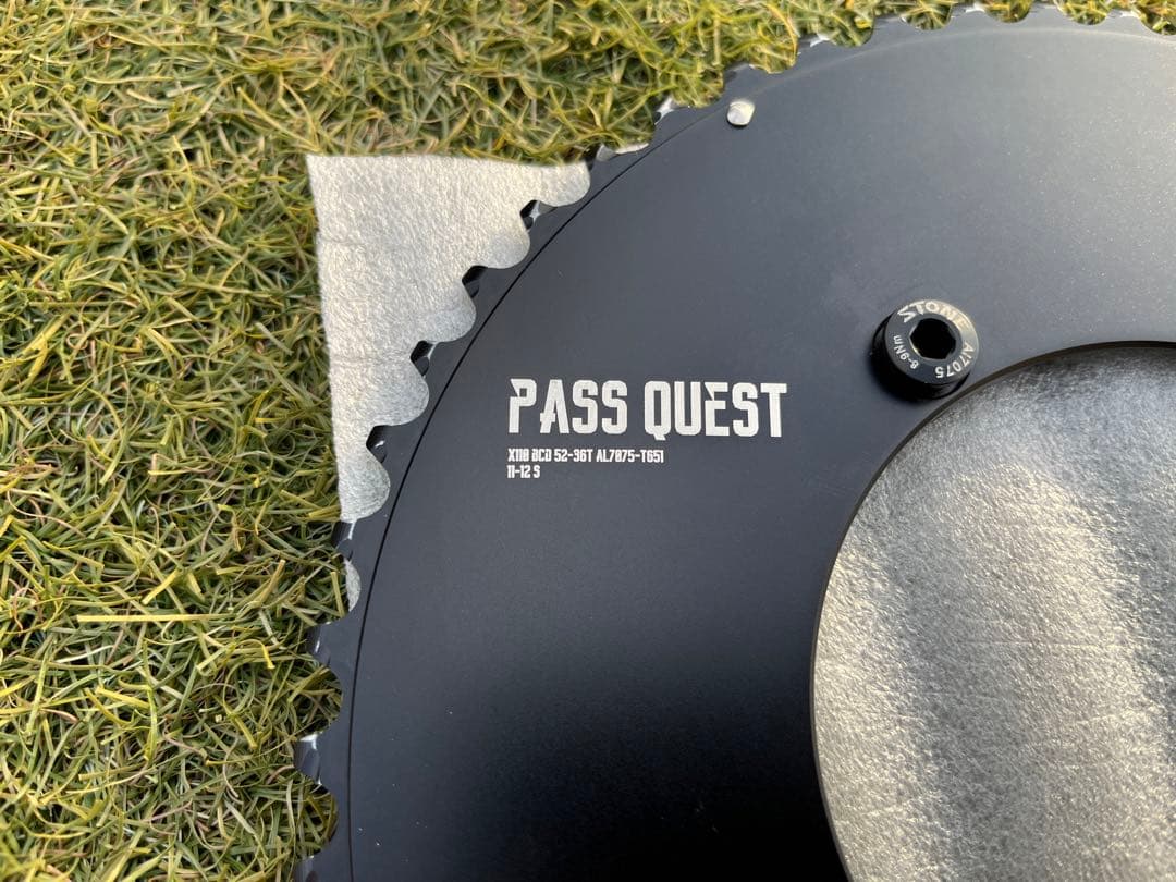 PASS QUEST チェーンリング 52-36T ブラック
