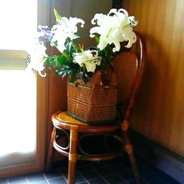 確認画面　ここで頂いた籠に　庭のカサブランカを。。。至福の時です！