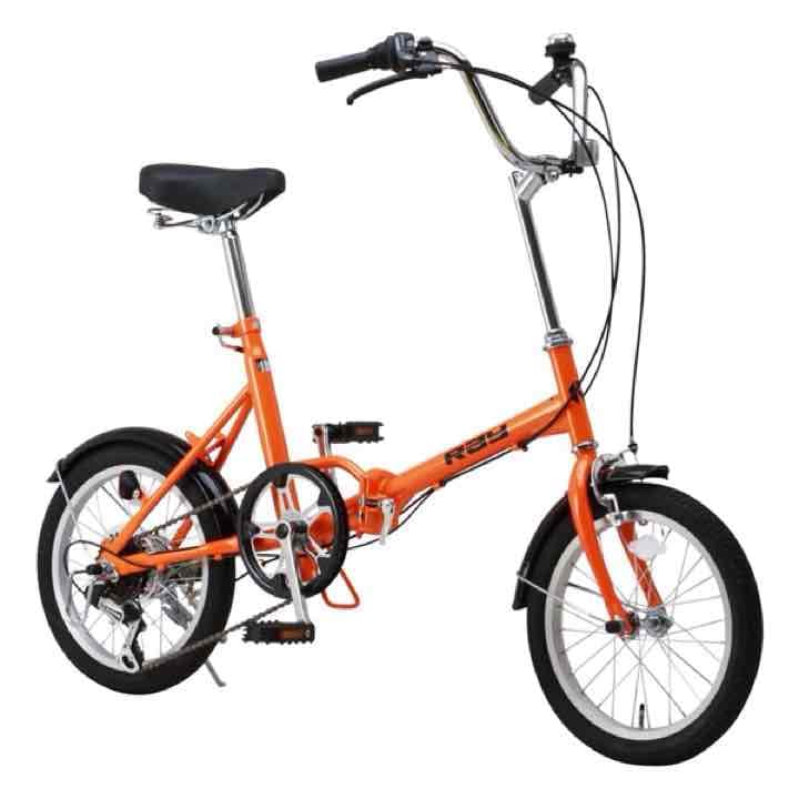 折り畳み自転車オレンジ！