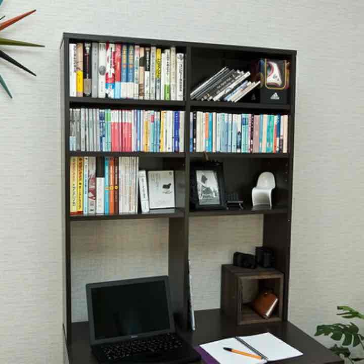 送料無料！上下棚付きデスク90幅