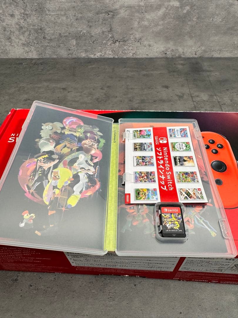 美品完品Nintendo Switch 青/赤 + Splatoon 3