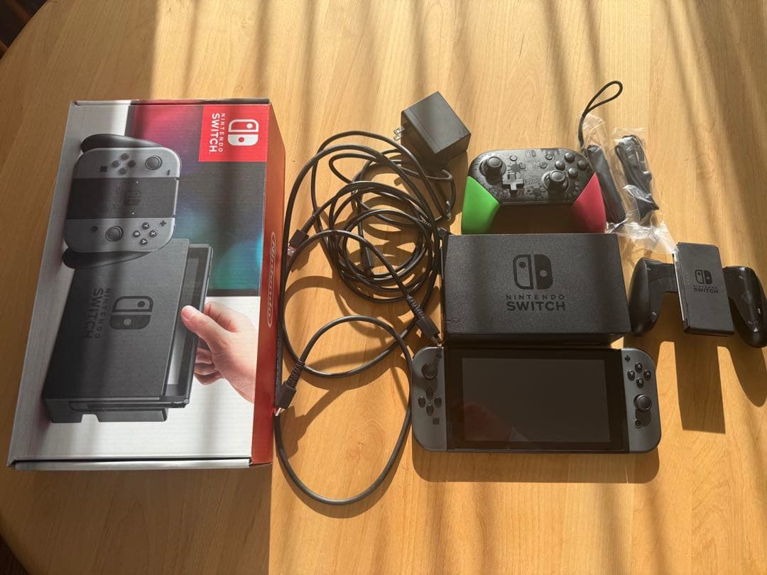 Nintendo Switch 本体 グレー 128GB microSDカード付