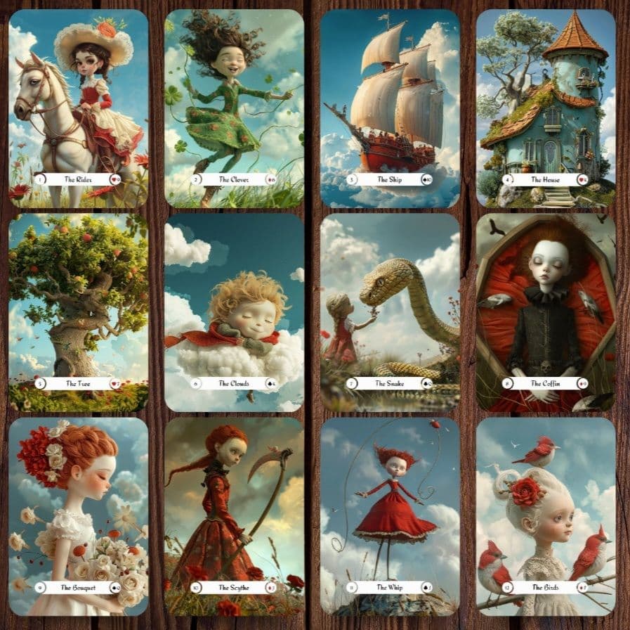 新品 ファンタジーワールド ルノルマンカード 全36枚 追加料金でケースあり