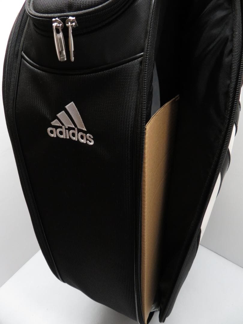 未使用保管品 アディダス adidas キャディバッグ ブラック×ホワイト