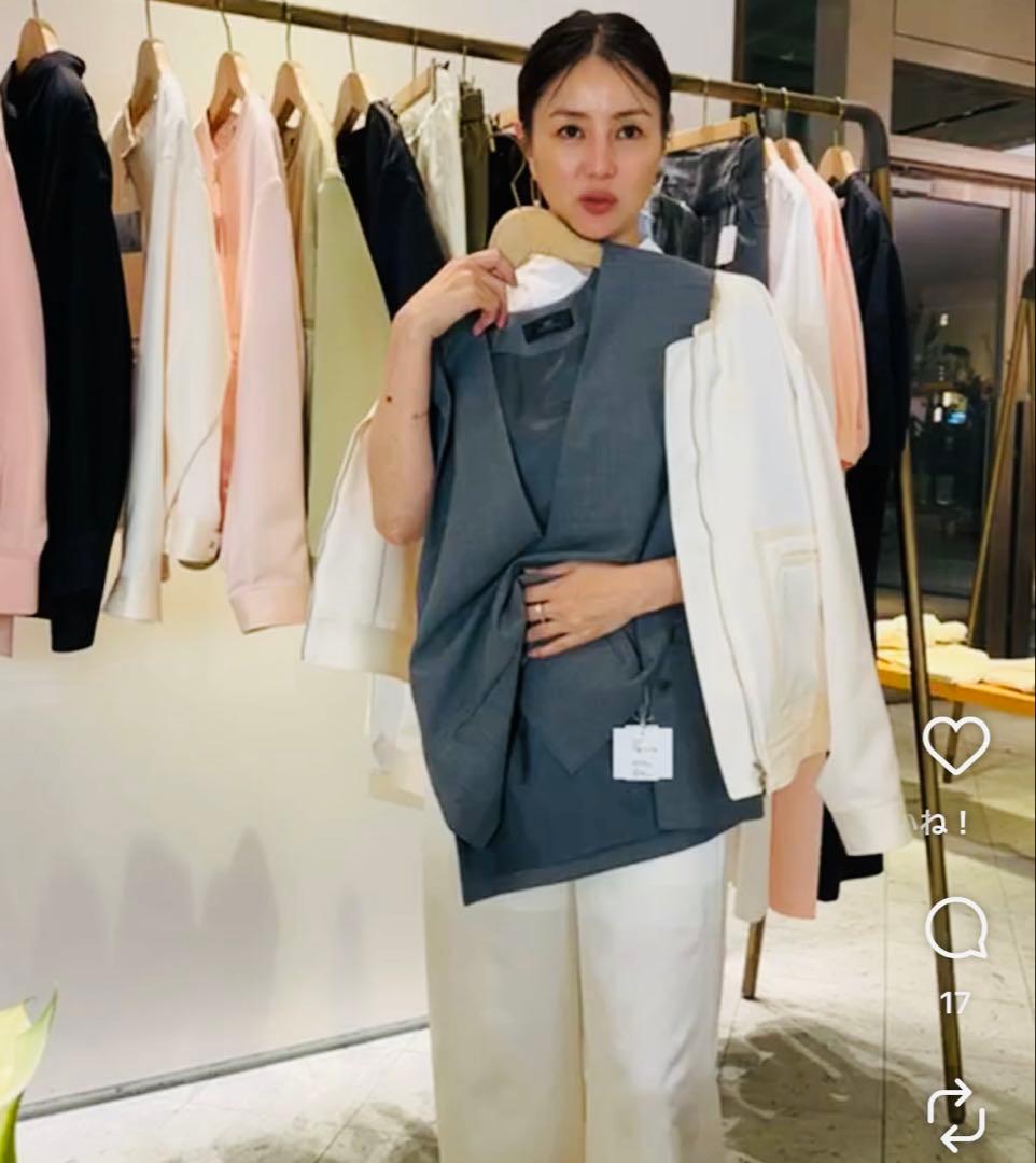 井川遥さん　loin. ロワン ウールベスト グレー 日本製 定価46,200円