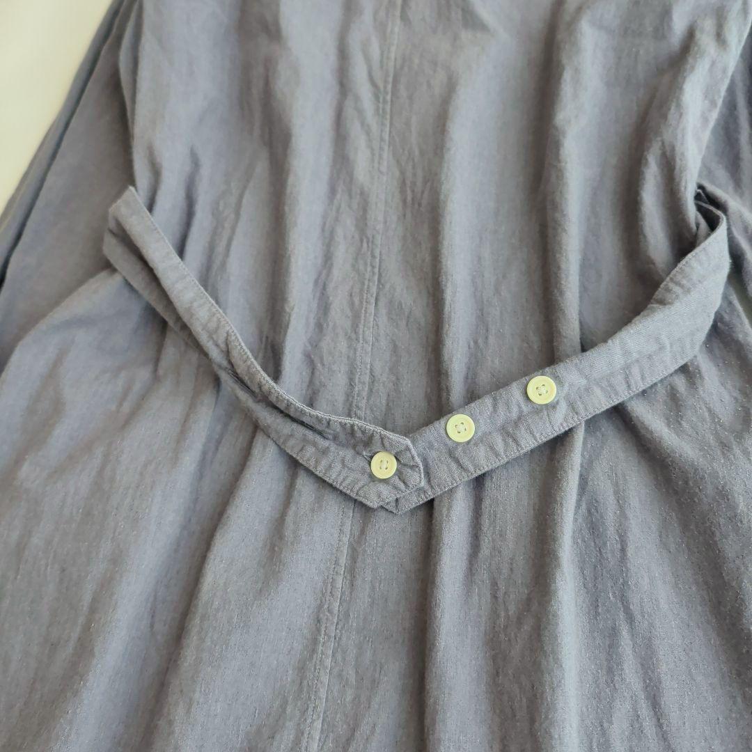 MHL. エムエイチエル マーガレットハウエル バンドカラー シャツワンピース