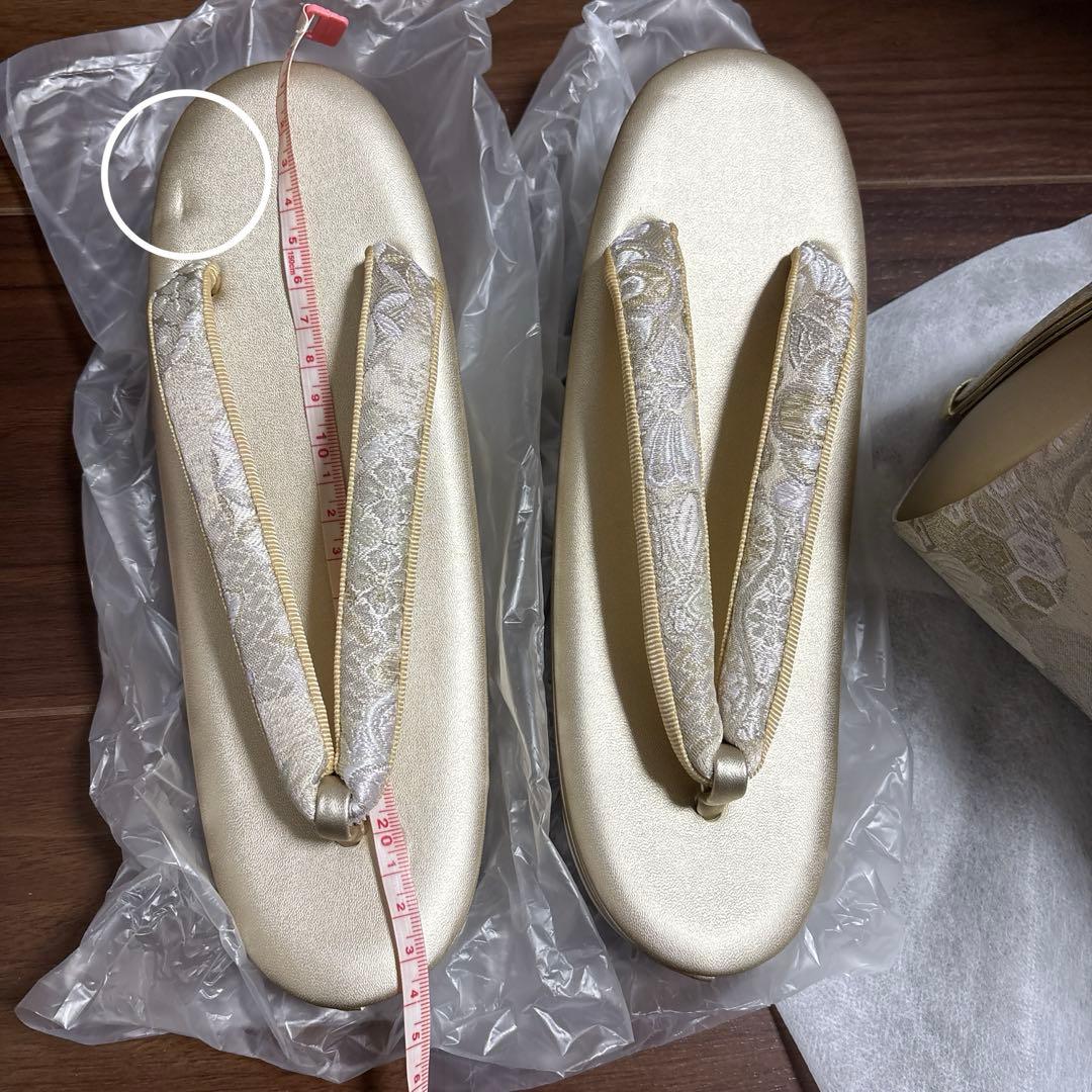 和装用バッグと草履セット（金色）