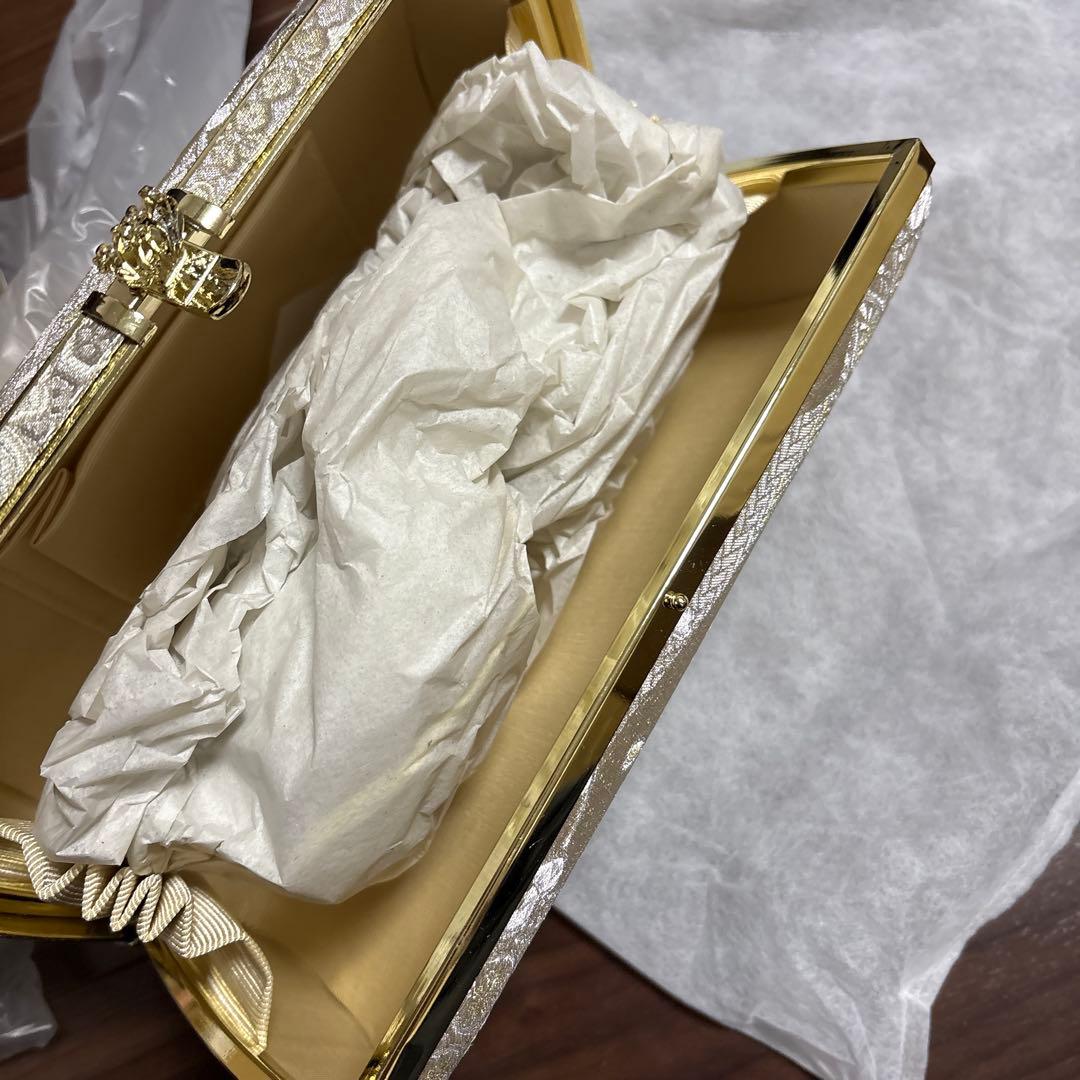 和装用バッグと草履セット（金色）