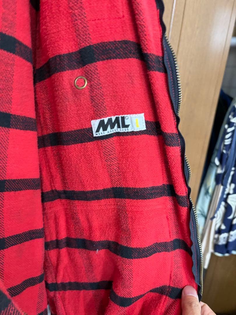 MAL赤と黒 チェック柄 ジャケット