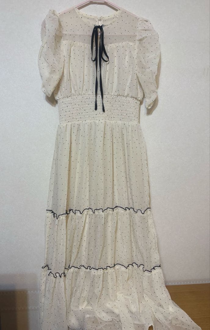 anmille アンミール シアードットOP ワンピース ホワイト