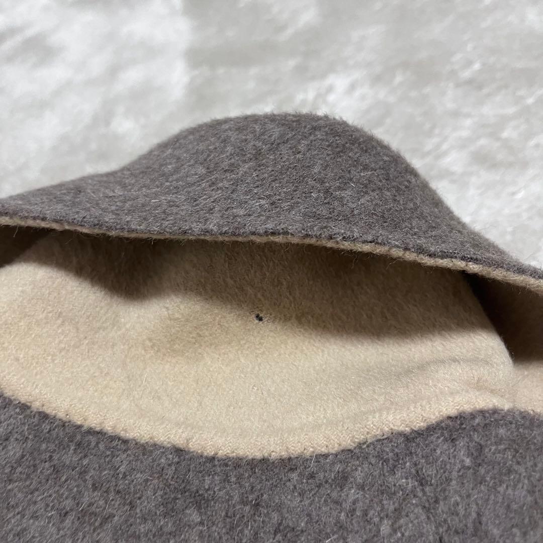 cremona スリーアルパカ　　アンゴラ　ケープコート　ダブルフェイス