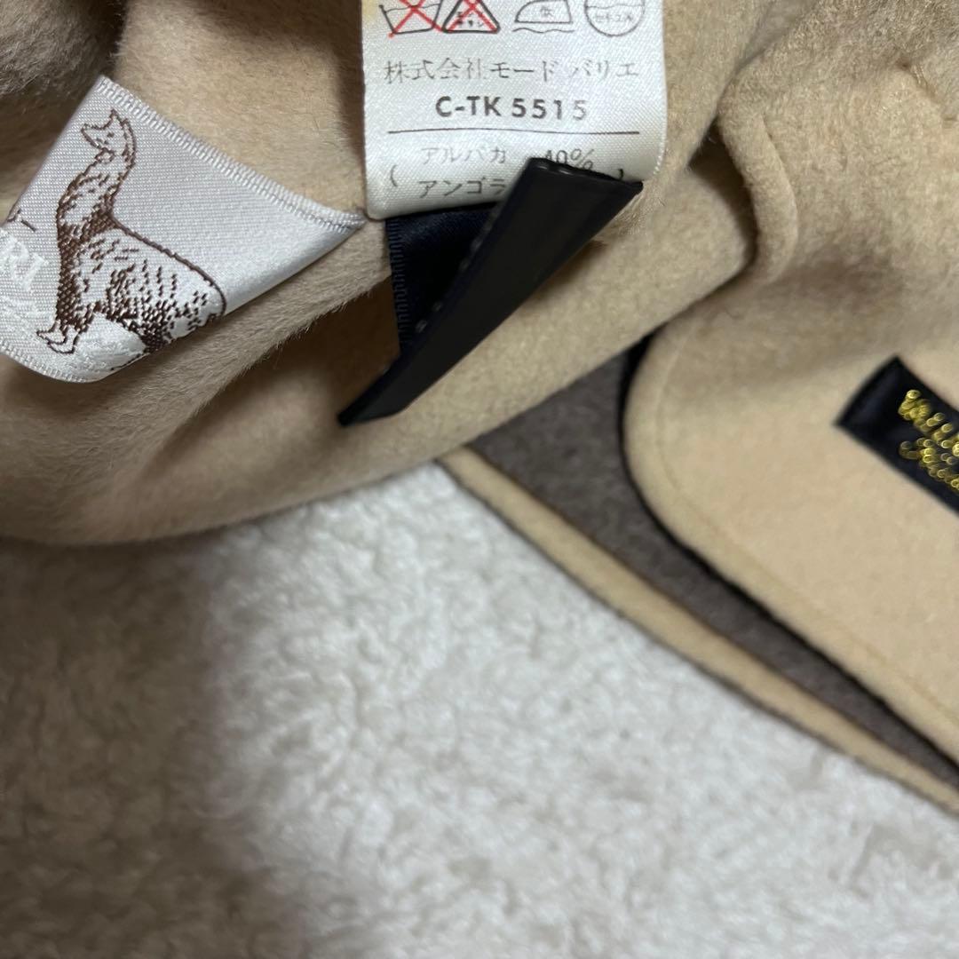 cremona スリーアルパカ　　アンゴラ　ケープコート　ダブルフェイス