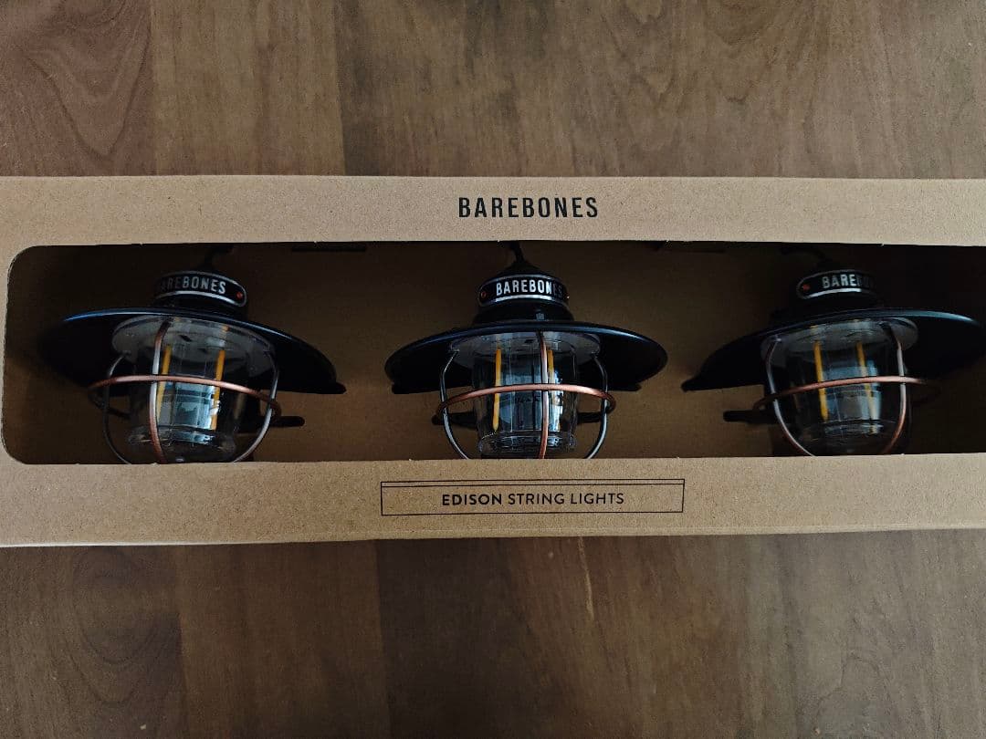 BAREBONES EDISON STRING LIGHTS マルチBLACK