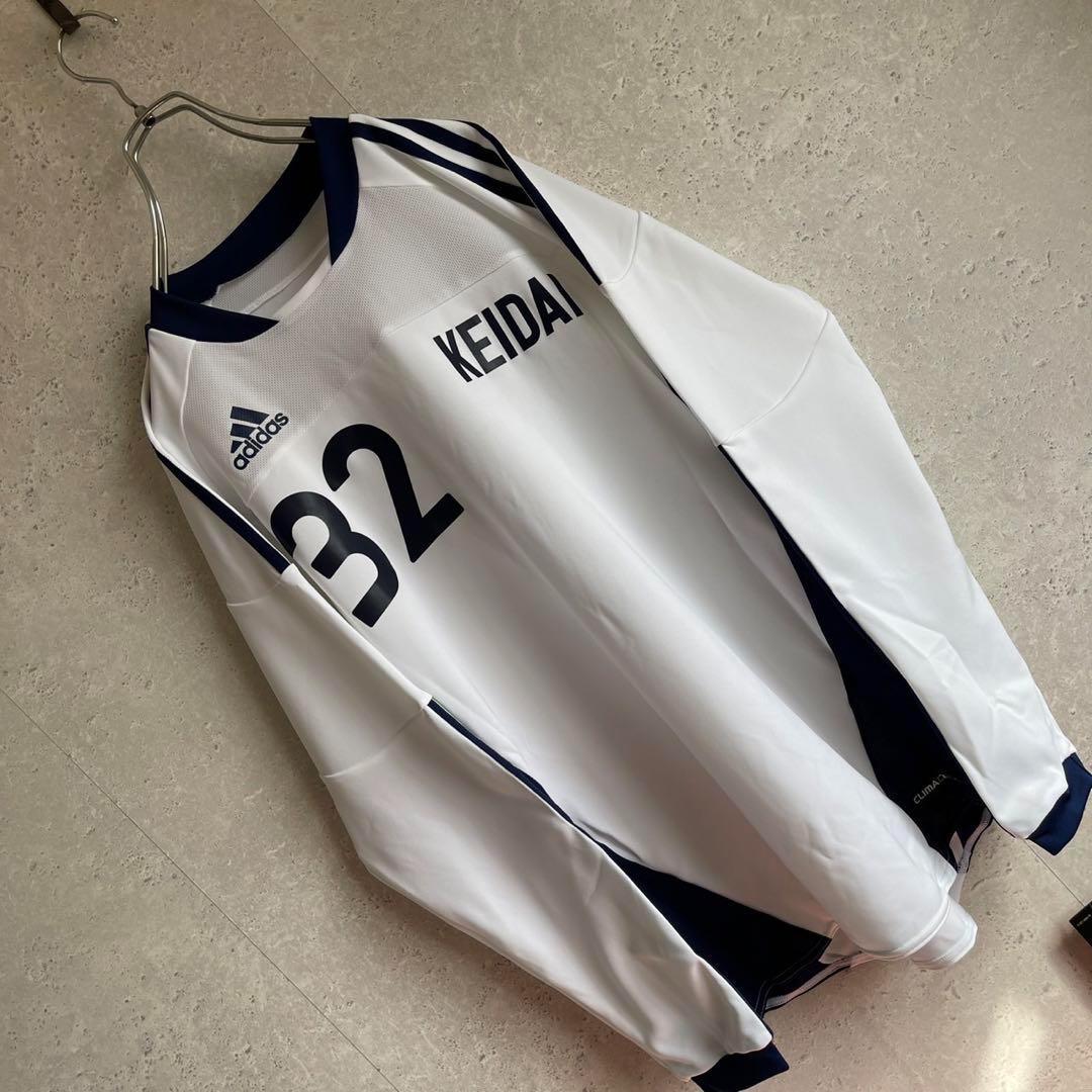 アディダス 未使用品 長袖サッカーシャツ ユニフォーム 日本製 カレッジロゴ