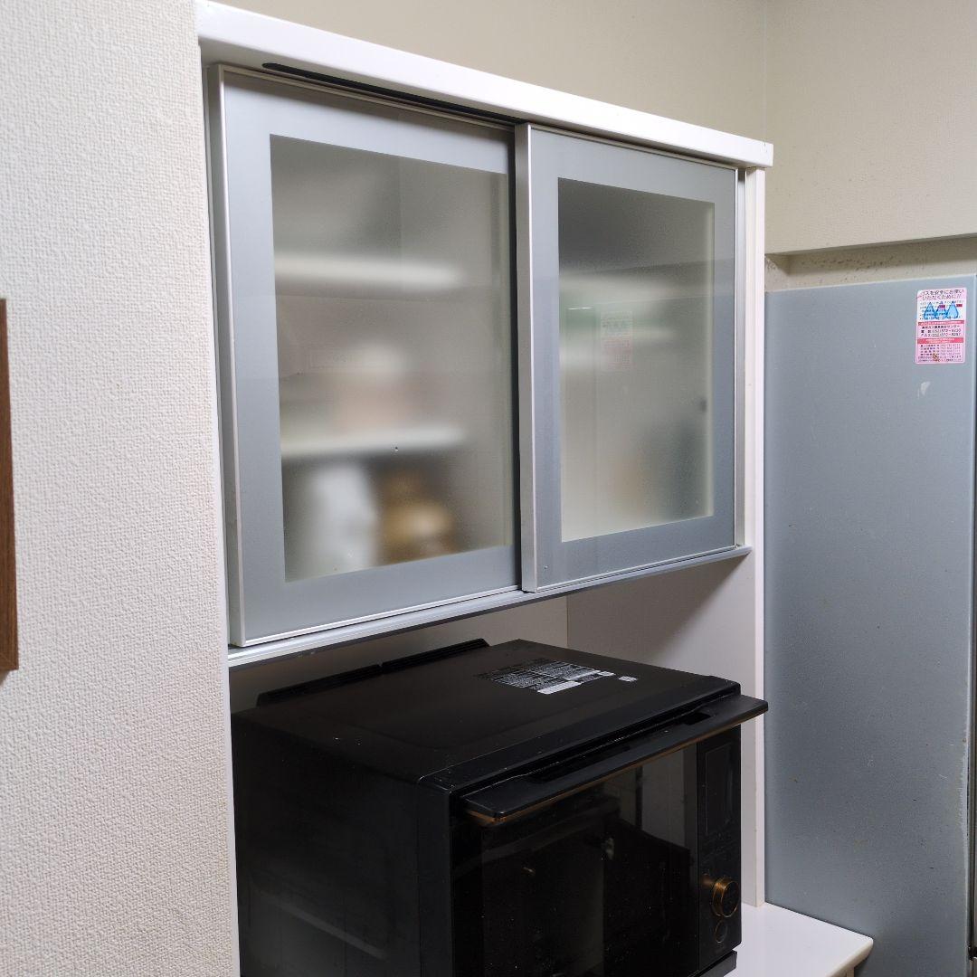 キッチンボード ニトリ レジューム 食器棚 ホワイト　90cm幅【5月末発送】