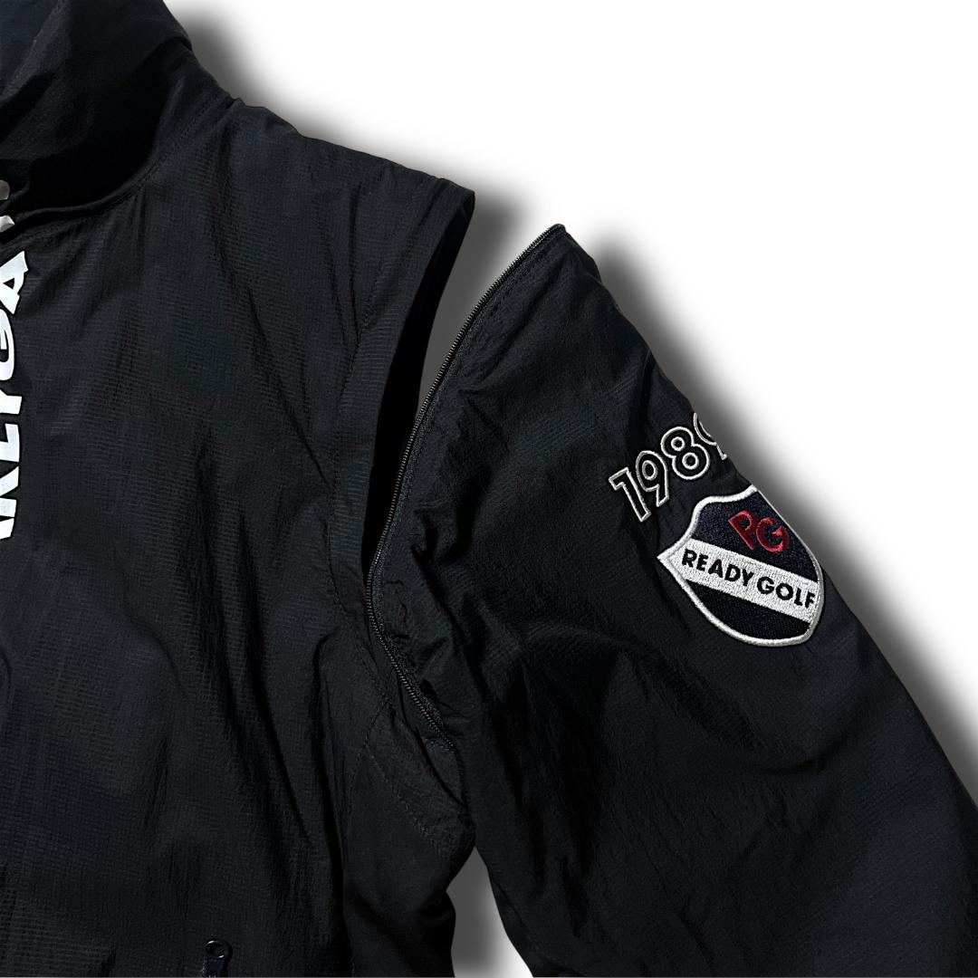 4 パーリーゲイツ 定価5.5万 リバーシブル 4wayジャケット ベスト 濃紺