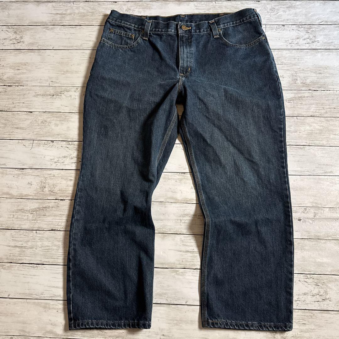 た*ん様 カーハート リラックスフィット デニム 38×28 ダークインディゴ