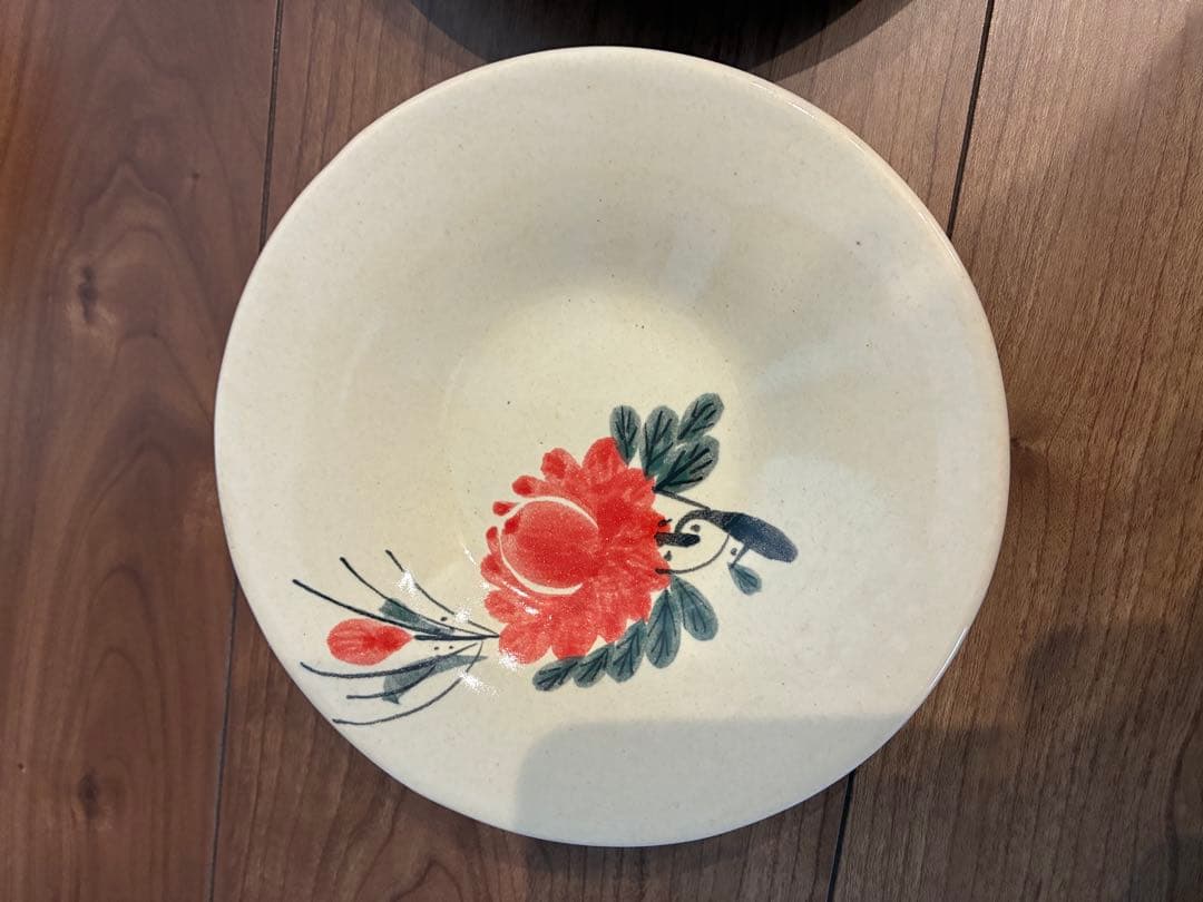 ソンべ焼き　ライテウ焼き　ベトナム 茶碗　取り皿　豆皿　花柄陶器皿 6枚セット