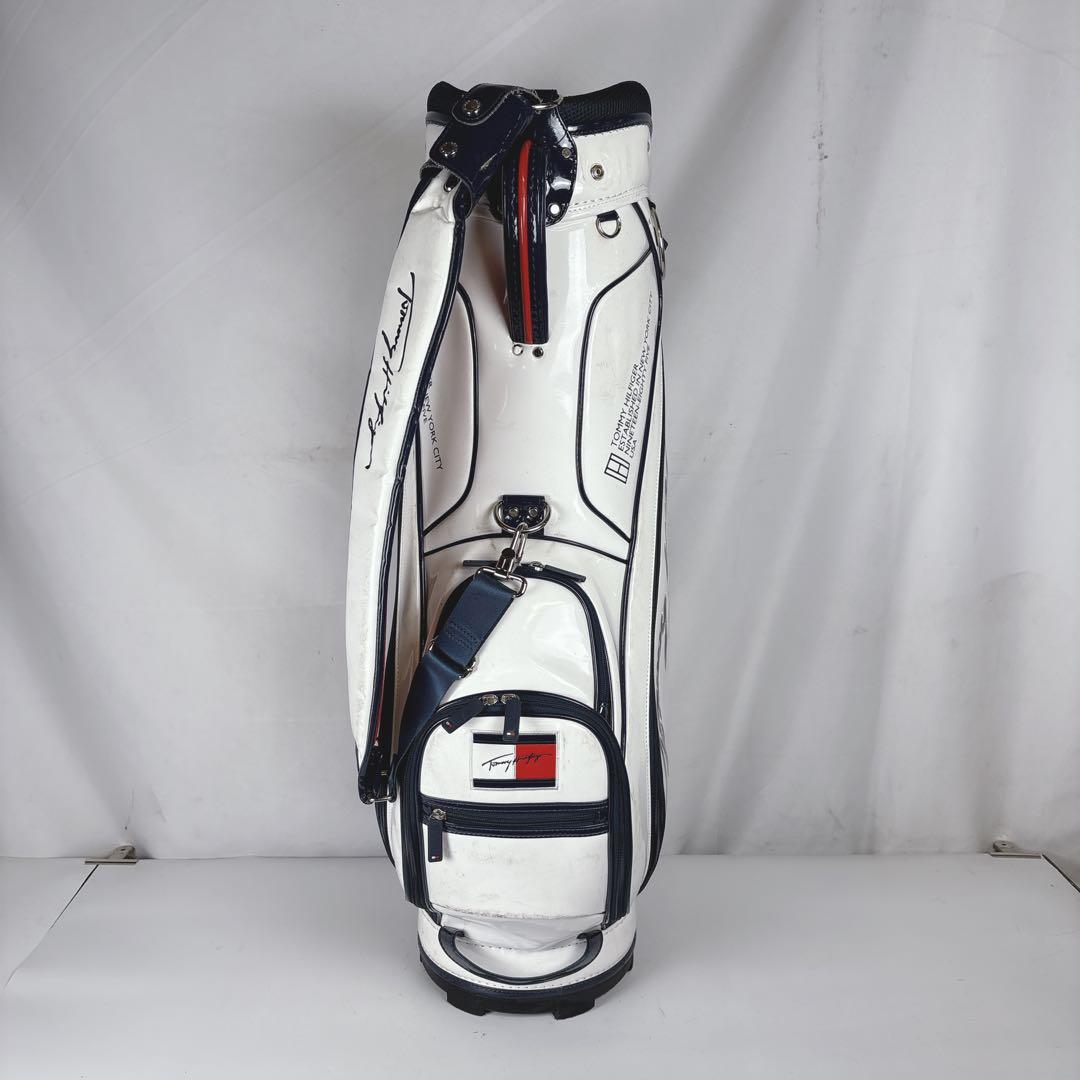 トミーヒルフィガー キャディバッグ ゴルフバッグ 6分割 フード付き