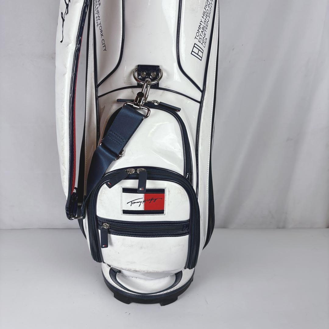 トミーヒルフィガー キャディバッグ ゴルフバッグ 6分割 フード付き
